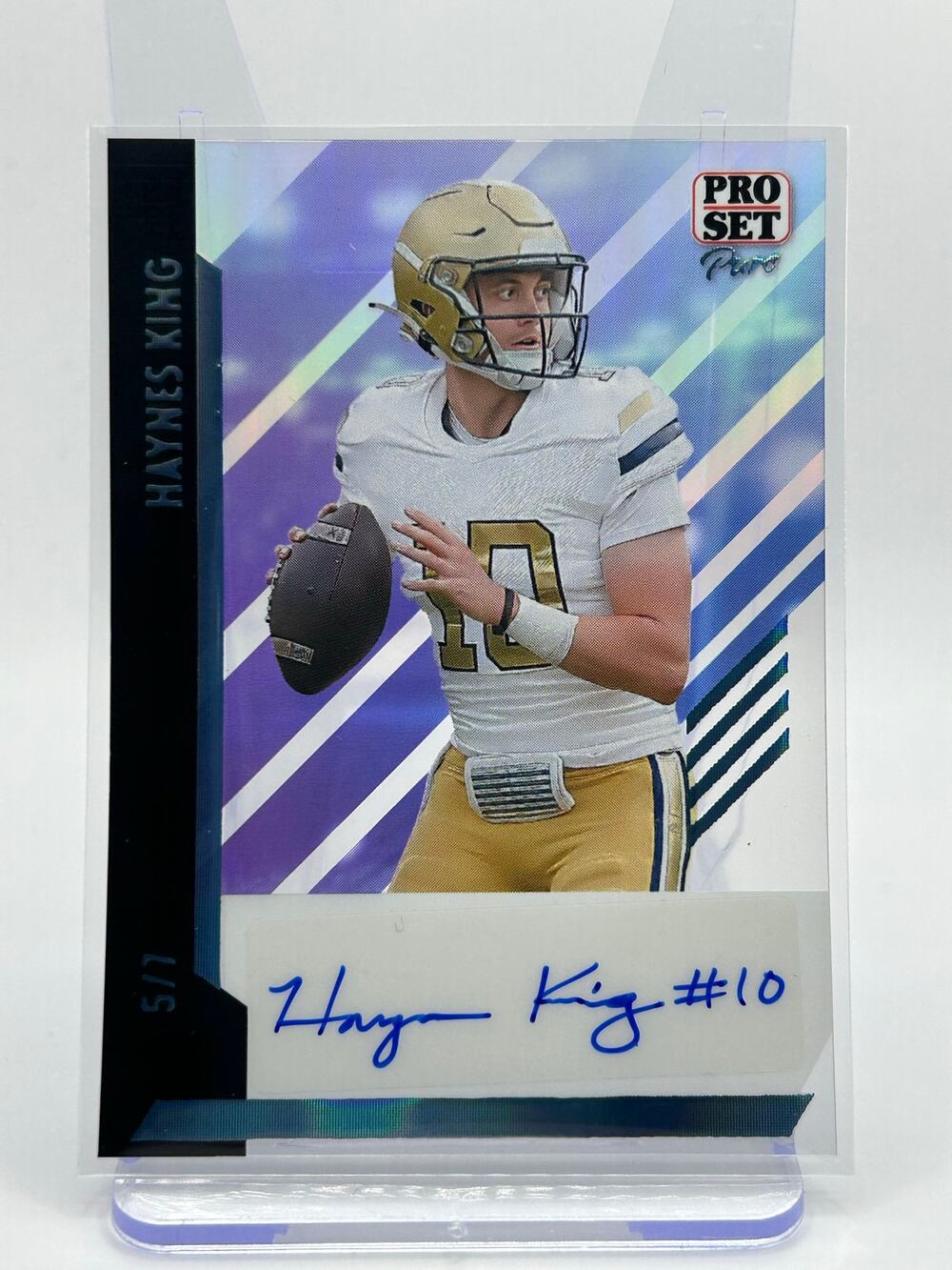 2024 Leaf Pro Set Pure Haynes King Platinum  Acetate Auto 5/7 Carolina Panthers